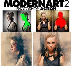 极品PS动作－现代水墨艺术（第二版）：ModernArt 2 Photoshop Action